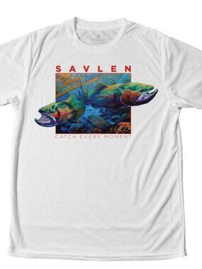 NWT Savlen Sun & Steel Tech Fishing T-Shirt UV Moisture Wicking Performance